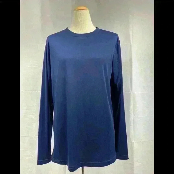 MIER Men's Quick Dry Long Sleeve T-Shirt  Blue Size Small - Picture 1 of 3